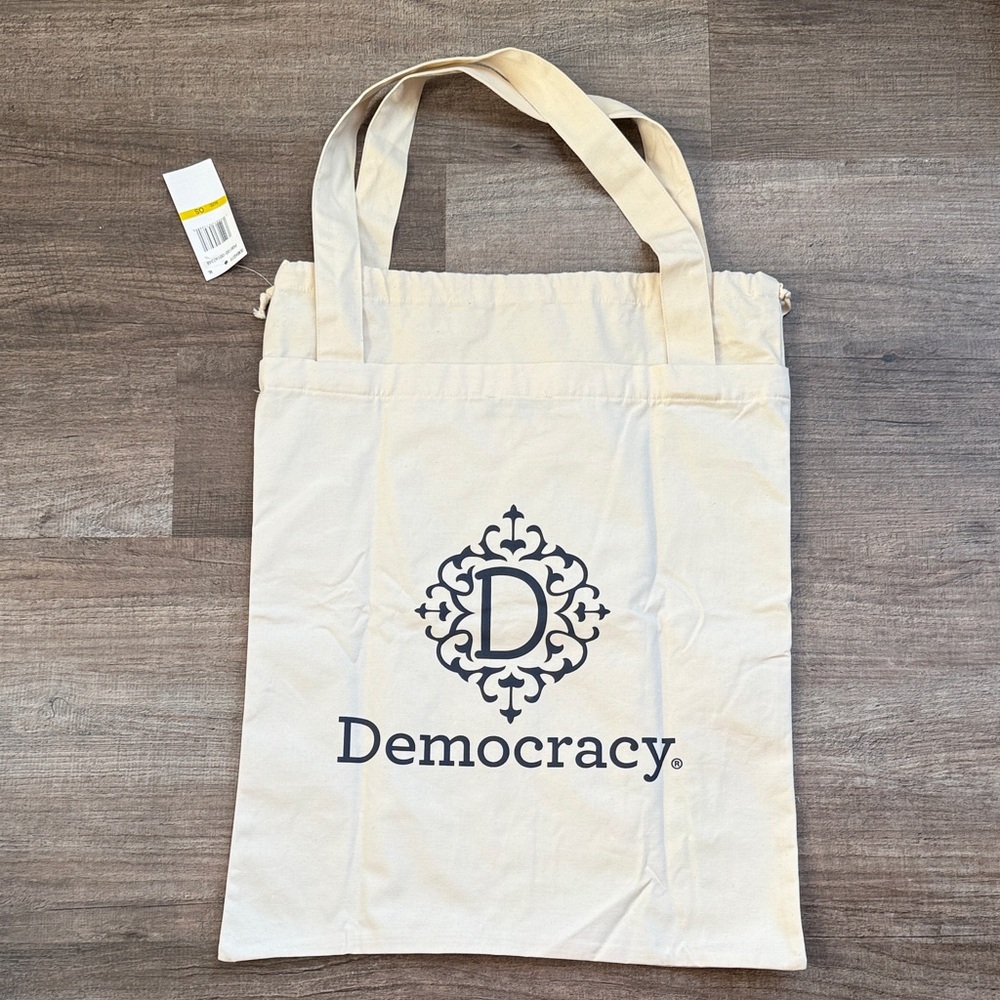 NWT | Democracy Natural Canvas Tote - Picture 2 of 2
